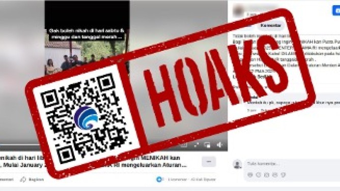 Kementerian Agama (Kemenag) Melarang Pernikahan di Hari Libur. Benar atau hoax?