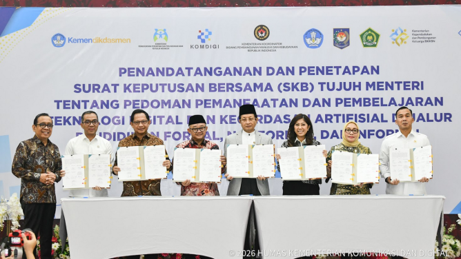Tujuh Kementerian Sepakati Pedoman Penggunaan AI di Pendidikan