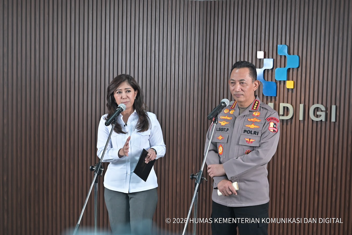 Signing of cooperation agreement between Indonesia’s Ministry of Communication and Digital and the Indonesian National Police