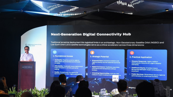 Wamen Nezar Patria: Tidak Semua Wilayah Bisa Dijangkau BTS, Satelit Jadi Solusi Pemerataan Digital